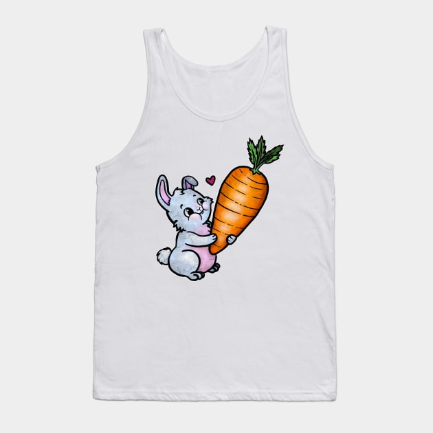 A Bunny's Love Tank Top by JessieiiiDesign